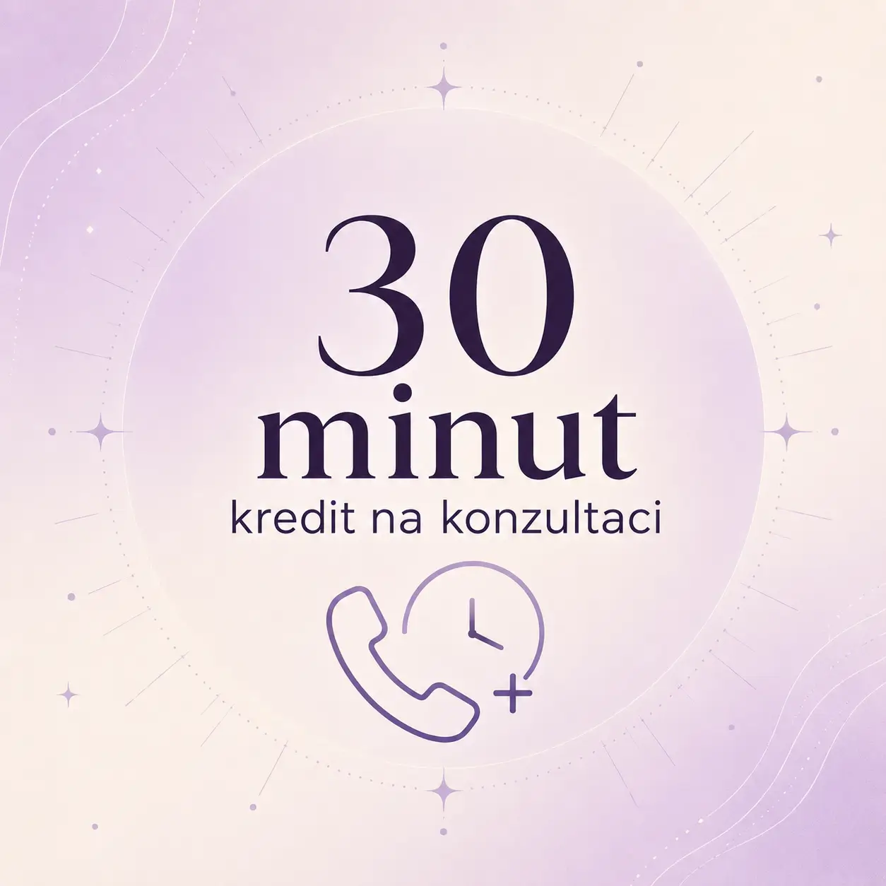 Kredit na konzultaci 30 minut s telefonní ikonou